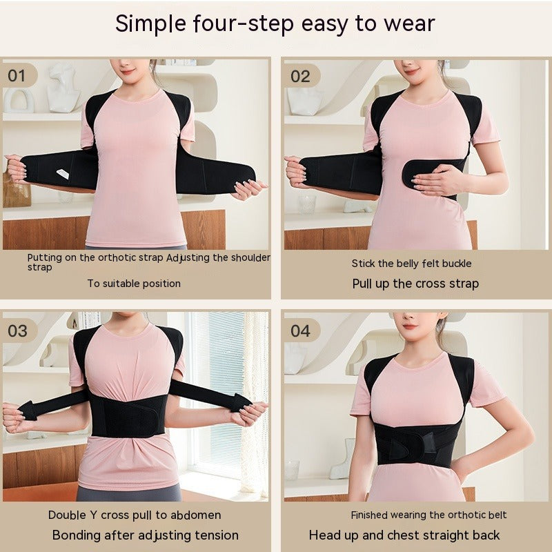 Unisex Posture Corrector Back Brace — Adjustable Support for All-Day Comfort
